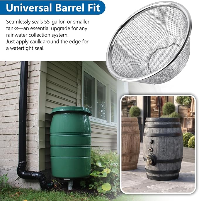 5" Rain Barrel Mesh Cover - Image 4