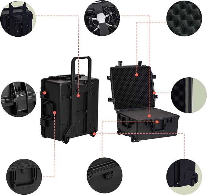 MEIJIA Portable All Weather Waterproof Hard Case, Camera Case - Image 6