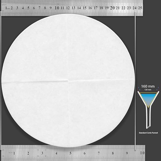 Qualitative Filter Paper 24 cm Quadrant Folded Filter Paper, Qualitative Grade 1 - Image 3