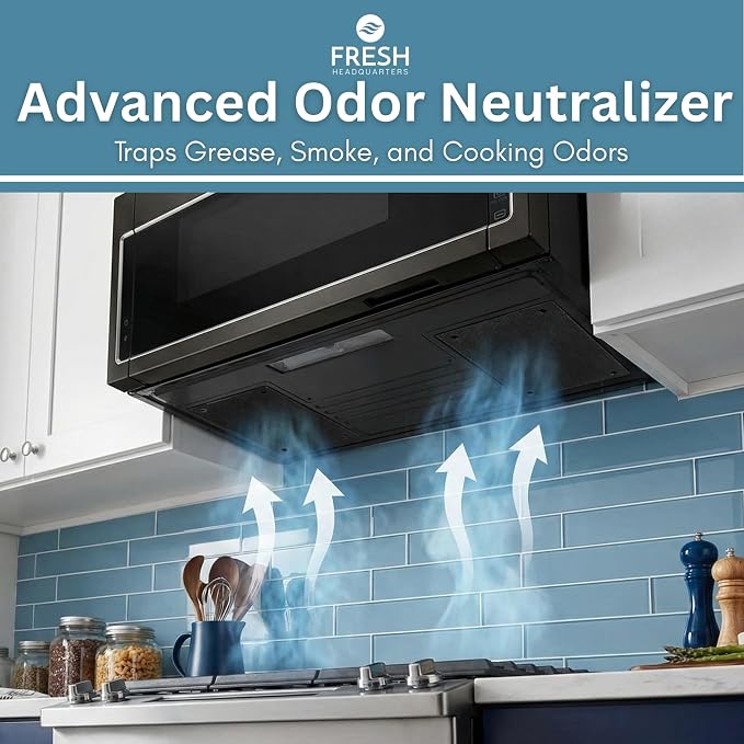 2-Pack Activated Carbon Charcoal Microwave Hood Filters - Image 5