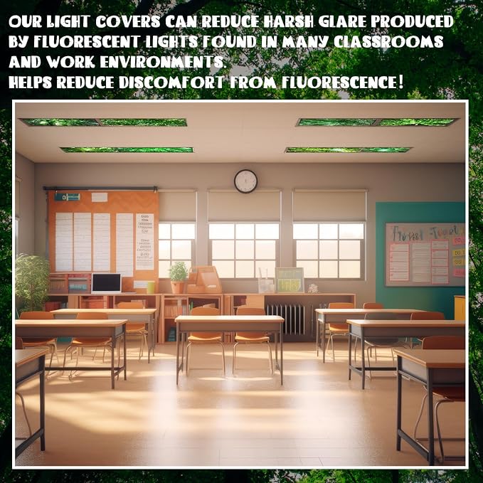 Yahenda 8 Packs Magnetic Fluorescent Light Covers 4 x 2 Feet Ceiling Panel - Image 5