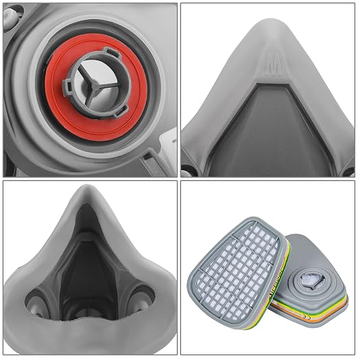 AirGearPro M-500 ABEK1-P2 Reusable Respirator Mask | Anti-Dust Gas mask Ideal - Image 4