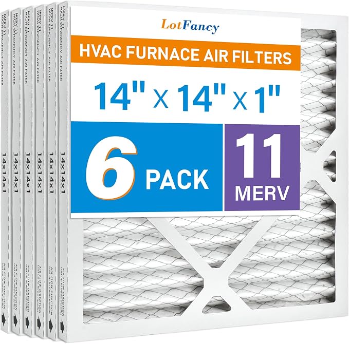 LotFancy 14x14x1 Air Filter MERV 11 6-Pack, Electrostatic Pleated AC Furnace - Image 9