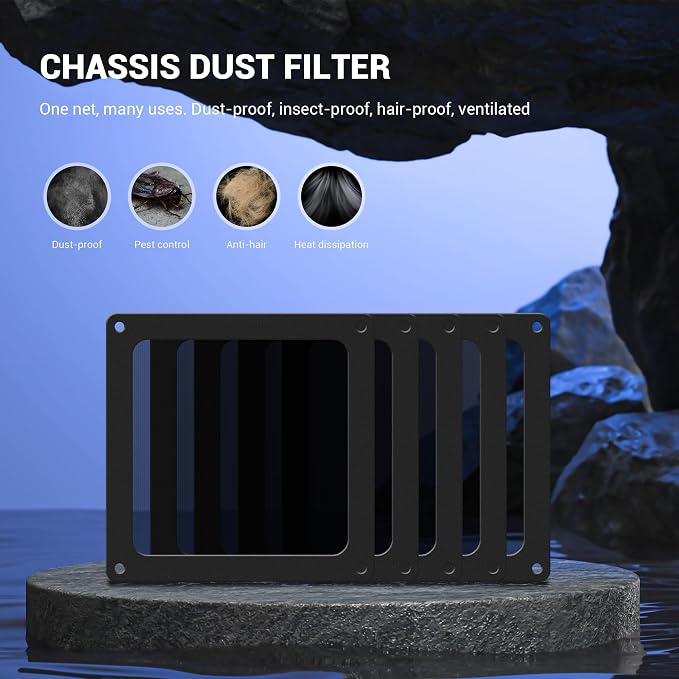 Dust Filter PC 90mm for Computer Cooler/PSU/Routers Nylon 80 Mesh, Magnetic - Image 2