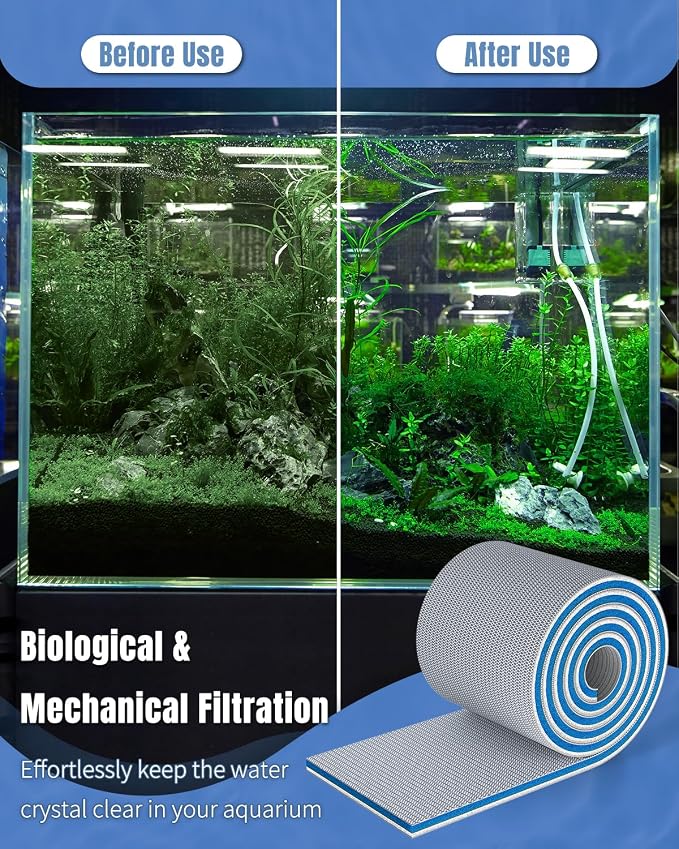 Pawfly 8-Layer Aquarium Filter Pad, 47 x 12 Inch High Density Multi-Layer - Image 5