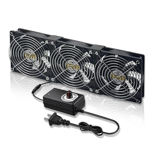 12025 Computer Fan 3 x 120 mm Small Brushless Axial Big Airflow Cooling Fan by Unknown