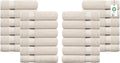 Delara 100% Organic Cotton Towels 650 GSM Plush Feather Touch Quick Dry Hand Towel, Pack of 24 GOTS Certified, Oeko-Tex Green Certified, Organic Cotton Hand Towel, 20"X30"