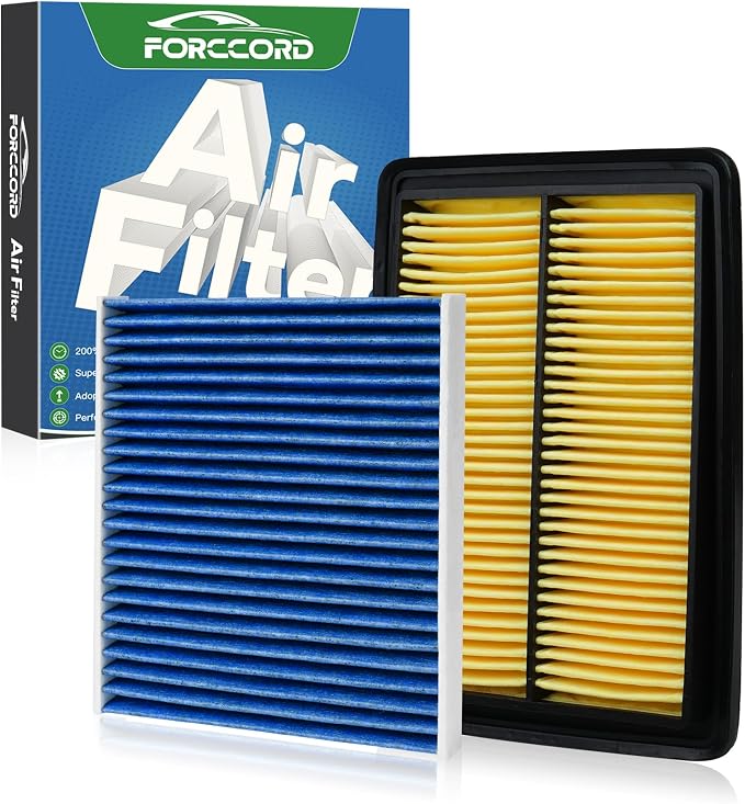 Cabin & Engine Air Filter Fit for Nissan Rogue 2.5L 2014-2020; Rogue Hybrid by Forccord