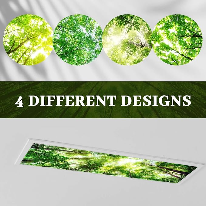 8 Pcs 1 x 4 Feet Fluorescent Lights Covers Magnetic Ceiling Light Cover - Image 4