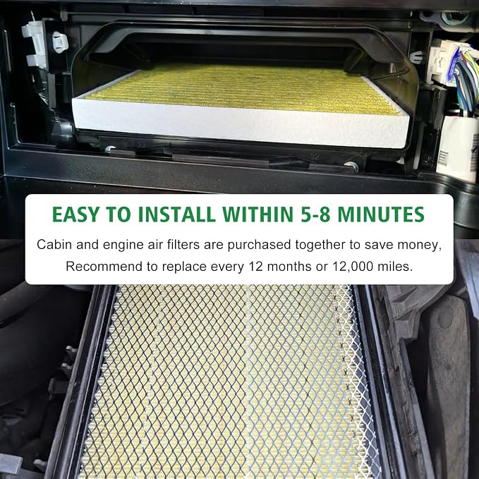 2PCS Cabin Engine Air Filter JMY09 JMP100 Kit Fits - Image 3