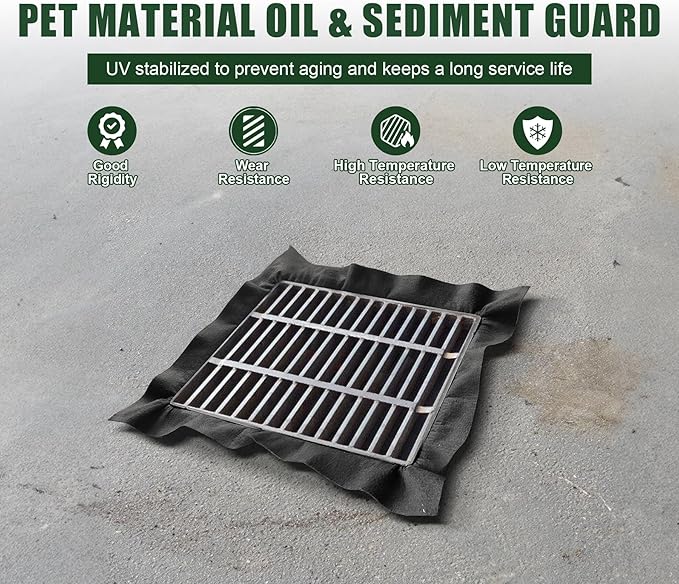 2 Pack PET Storm Drain Filter-47.2x47.2x23.6in Oil & Sediment Guard - Image 3
