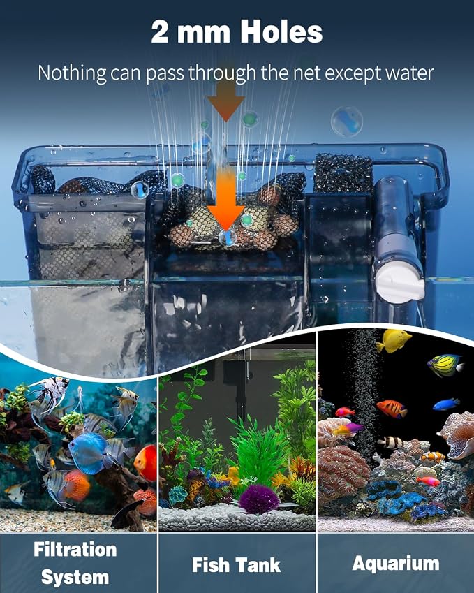 Pawfly 8 Pack Aquarium Filter Media Bags, Fish Tank Fine Mesh Bag - Image 2