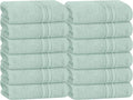 BOUTIQUO Ultra Soft Cotton Washcloths, Contains 12 Piece Face Cloths 12x12 inch, Ideal for Everyday use Face Towels, Compact & Lightweight Multi Purpose Washcloths - Sea Green