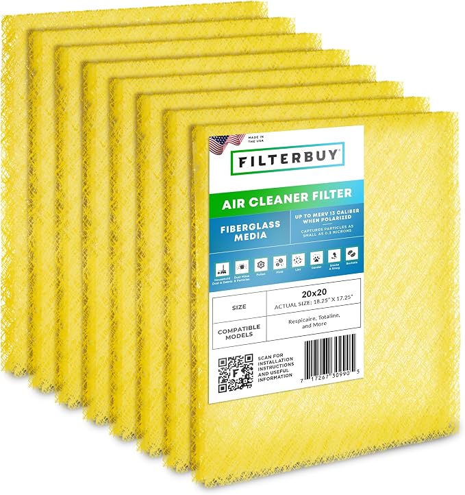 Filterbuy 20x20 Air Cleaner Filter Replacement Pads by Filterbuy