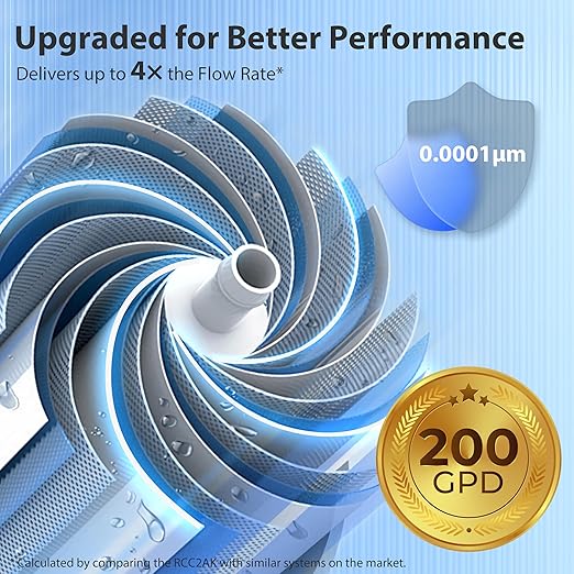 iSpring RCC2, Upgraded 200 GPD Capacity, 5-Stage Under Sink Reverse Osmosis - Image 2