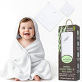 Bamboo Hooded Baby Towel with Face Cloth – 1 Hooded Towel (29x29 inches) & 1 Washcloth (9x9 inches) – Ultra Soft, Absorbent & Cozy Bath Set for Newborns and Infants