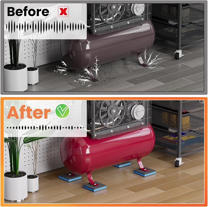 GCGOODS Rubber Anti-Vibration Pad, Air Compressor, Washer and Dryer, Air - Image 7