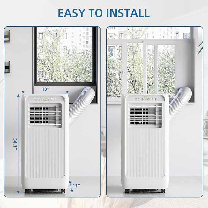 Portable Air Conditioner 8000 BTU With, 24H Timer & Smart/Sleep Mode, Cools - Image 7