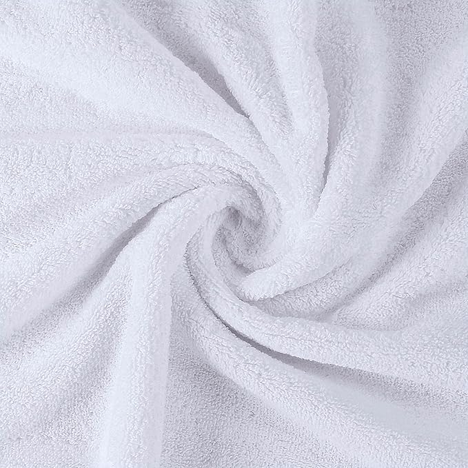 Utopia Towels 4 Pack Premium Bath Towels Set, 27 by 54 Inches, 100% Ring Spun Cotton 600GSM, Lightweight and Highly Absorbent Quick Drying Towels, Perfect for Daily Use, White