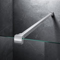 Frameless Shower Door Support Bar, Stainless Steel Wall-to-Glass Support Arm to Fixed Shower Glass Panel, for 1/4"-3/8" (6-10 mm) Door, 180° Pivot & Stow-Flat Mode (Brushed Nickel, 31.5-inch(800mm))