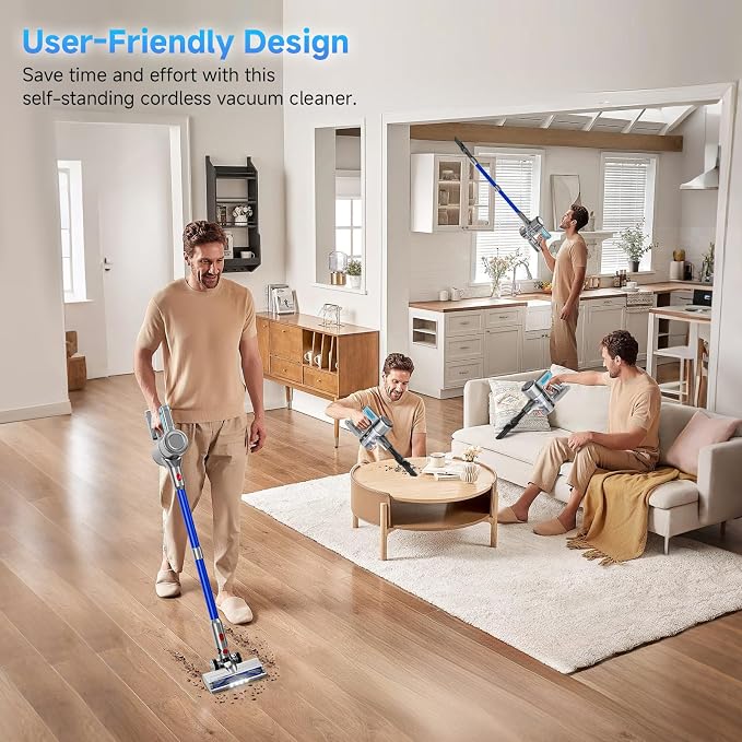 Cordless Vacuum Cleaner, 8 in 1 40Kpa 55Mins, Lightweight Vacuum Cleaners - Image 8