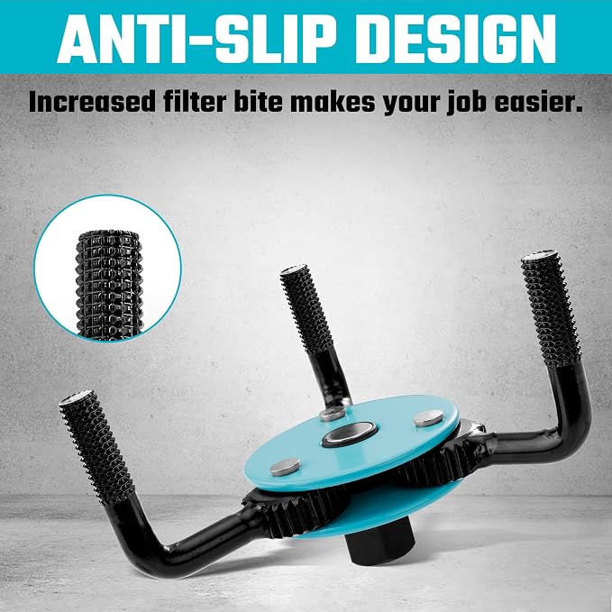 DURATECH Adjustable Oil Filter Wrench, Magnetic 3-Jaw Oil Filter Removal Tool - Image 4