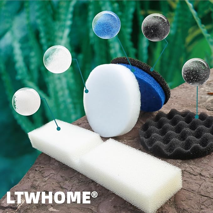 LTWHOME Foam Filter Set, Fine Filters, Carbon Filters, Bio-Foam Filters and - Image 3