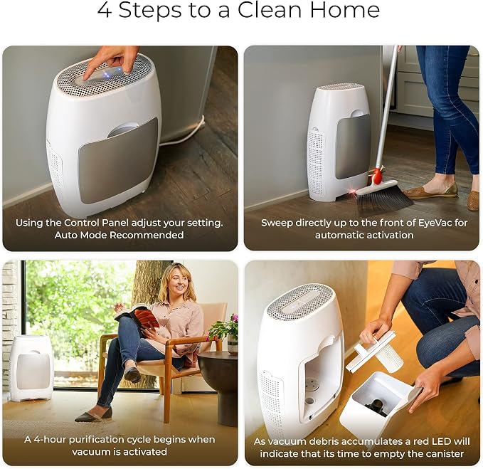 EyeVac Air 2-in-1 HEPA Air Purifier & Touchless Vacuum Automatic Dustpan - Image 2