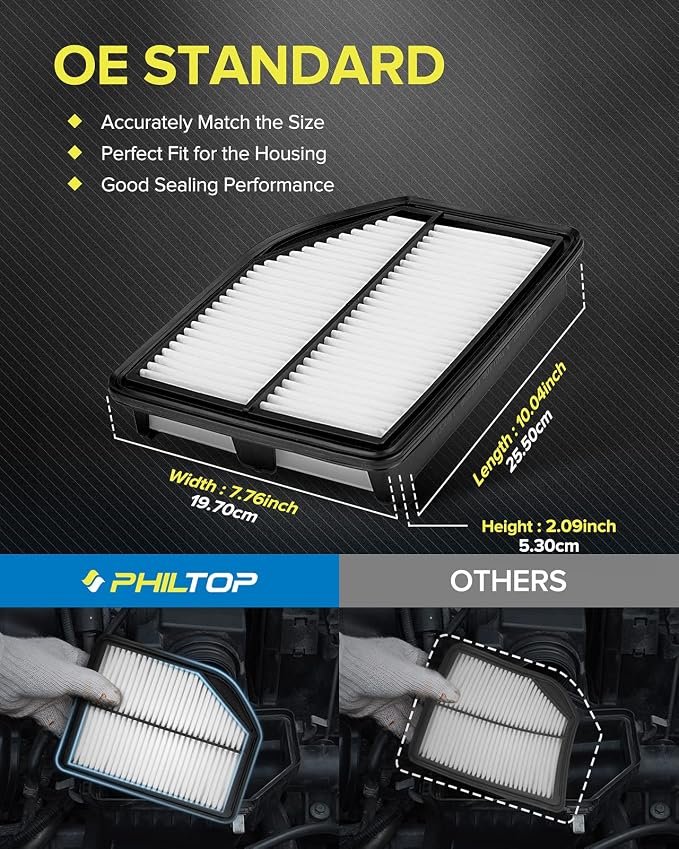PHILTOP Engine Air Filter CA11258 Replacement - Image 3