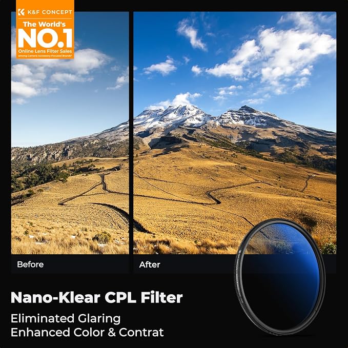 K&F CONCEPT 77mm Circular Polarizer Filter - Image 2