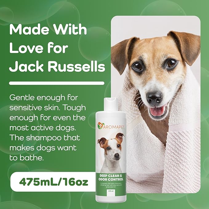 Sensitive Care -Tangle-Free-Silky Shine Softening and detangling Shampoo, Delicate Coat Clean & Odor Control Shampoo – Advanced Shine Formula for Dogs (Jack Russell, 16 Fluid Ounces)