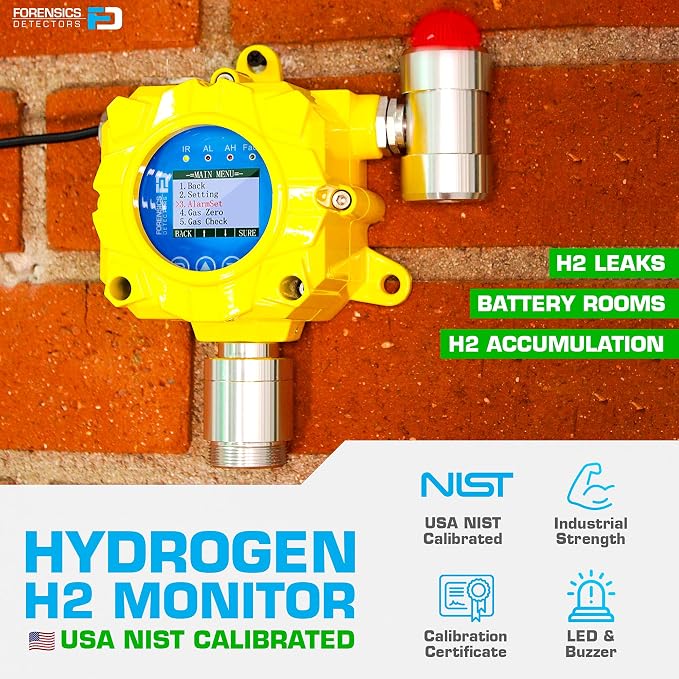 Hydrogen Gas Detector for Battery Room Monitoring by Forensics | Wall Mount - Image 2