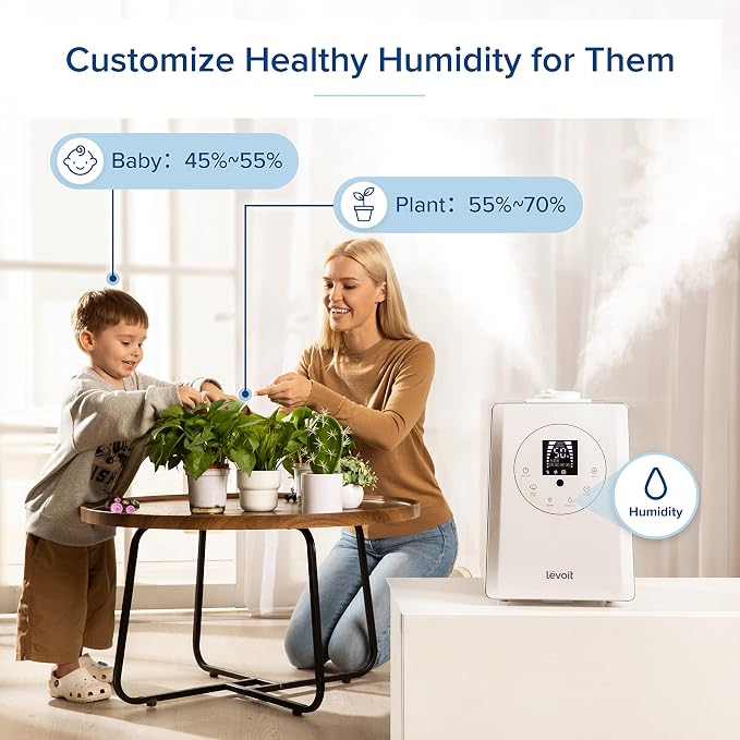 LEVOIT Humidifiers for Bedroom Large Room Home, 6L Warm and Cool Mist - Image 6