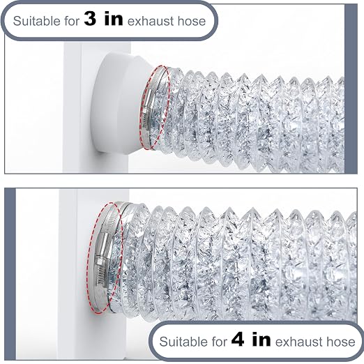Flamorrow Window Vent Kit with Outdoor Vent Cover Fit - Image 3