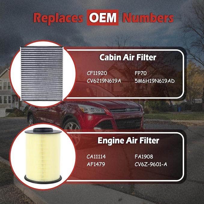 CA11114 Engine Air Filter and CF11920 Cabin Air Filter kit Compatible - Image 3