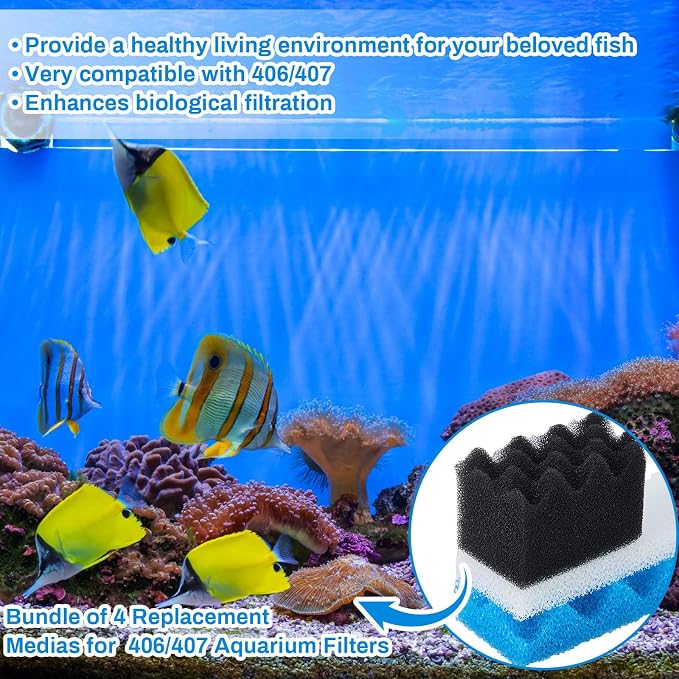 6 Pcs Aquarium Filters Bio Sponge Sets Compatible - Image 6