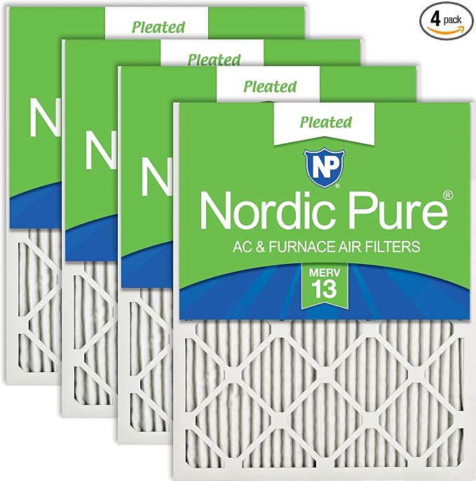Nordic Pure 14x30x1 Pleated MERV 13 Air Filters 4 Pack by NordicPure