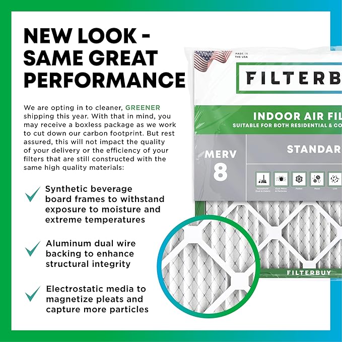 Filterbuy 18x20x4 Air Filter MERV 8 Essential Dust & Allergy Defense, - Image 3