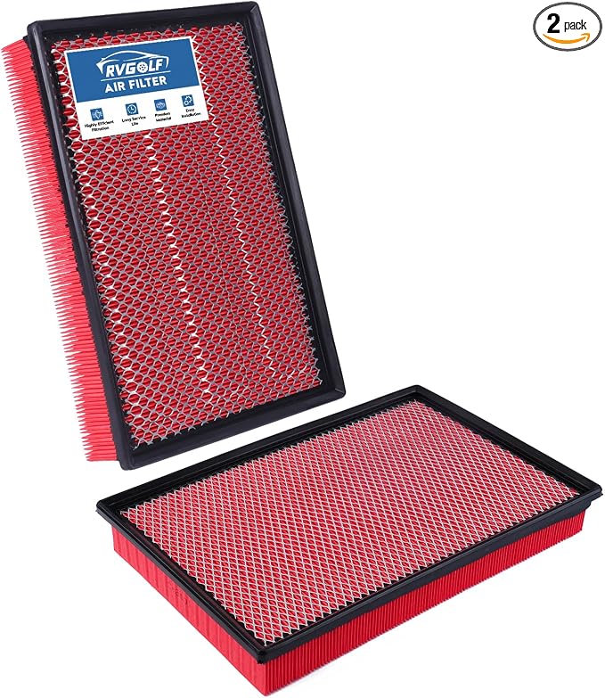 2PCS Engine Air Filter Fit for Ram1500, Ram 2500, Ram 3500 Air Filter by RVgolf