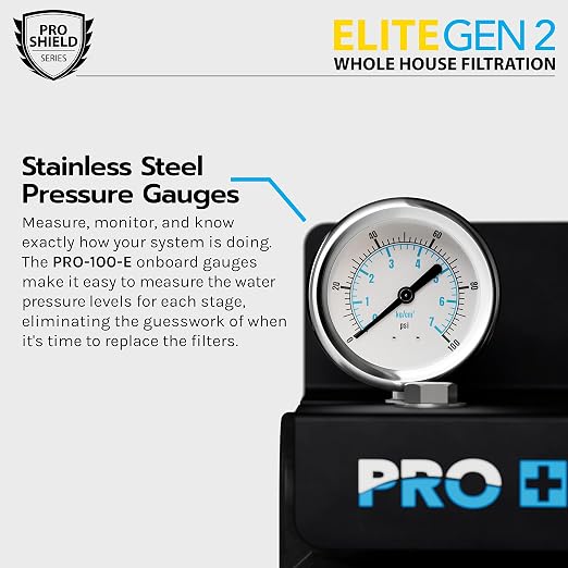 PRO+AQUA Elite Series GEN2 PRO-100-E 3-Stage Whole House Water Filtration System - Image 6