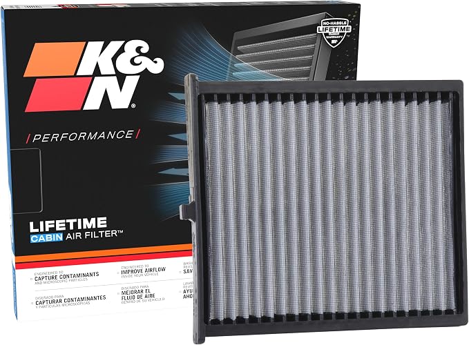 K&N LIFETIME Cabin Air Filter: Washable, Clean Air by KNEngineeringInc
