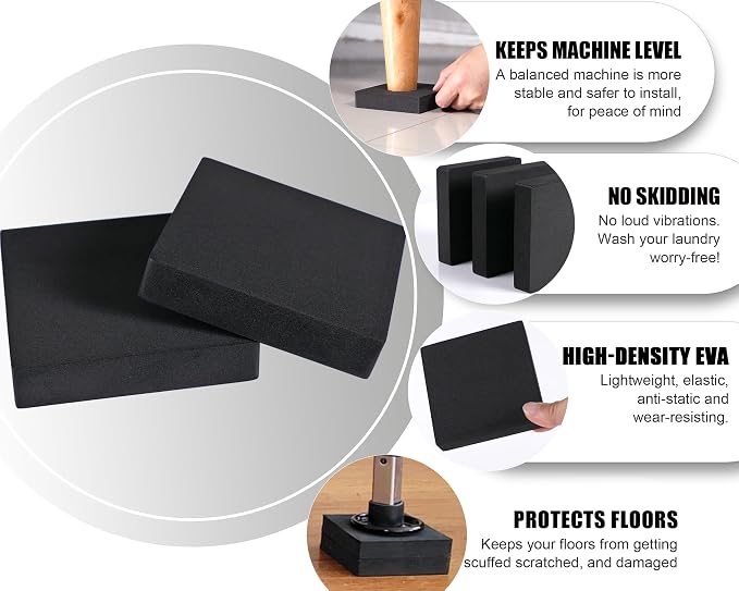 MyLifeUNIT EVA Shock Absorbing Washer Pads, Anti-Vibration Washer Mat Protector - Image 3