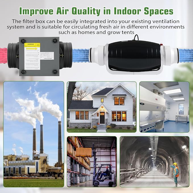 6" Inline Filter Box with 3-Layer HEPA & Activated Carbon Filtration - Image 6