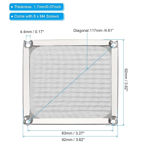 PATIKIL 90mm Fan Filter Grills - Image 2