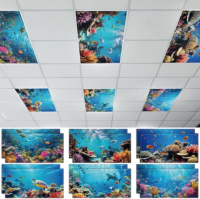 12 Pcs Fluorescent Light Covers by Wiooffen