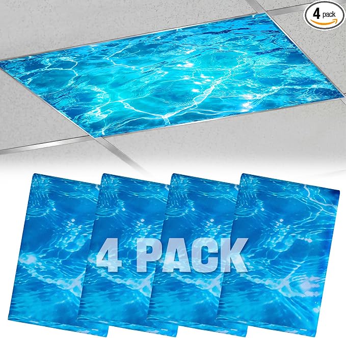 Fluorescent Light Covers with 10 Strong Magnets by Biubee