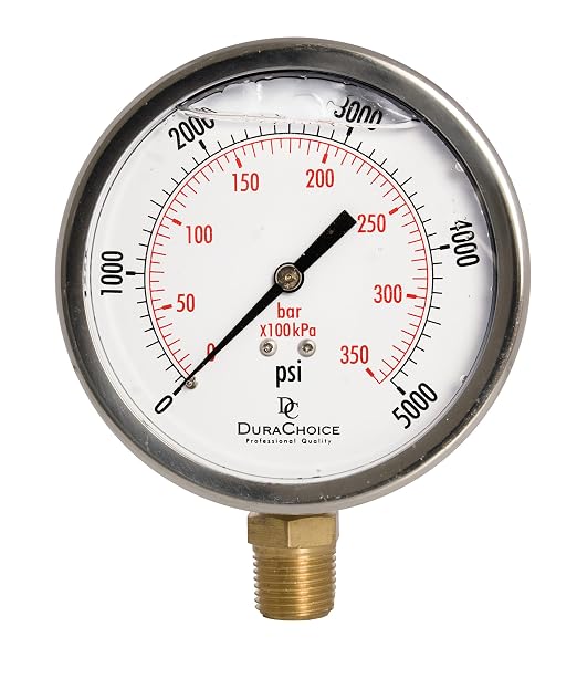 4" Oil Filled Pressure Gauge by DirectMaterial