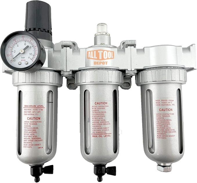 3/8" NPT MID FLOW Filter Regulator Coalescing Desiccant Dryer System by AllToolDepot