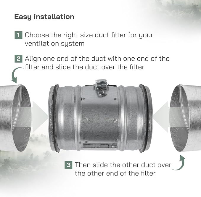 Vent Systems 4" Inch Inline Air Filter - Image 5