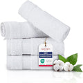 TEXTILOM Washcloths for Body and Face – Hotel and Spa Quality & Soft & Absorbent & Quick Dry Wash Cloths for Your Body – 100% Turkish Cotton Wash Clothes Towel Set of 4 (13 x 13 inches) - White